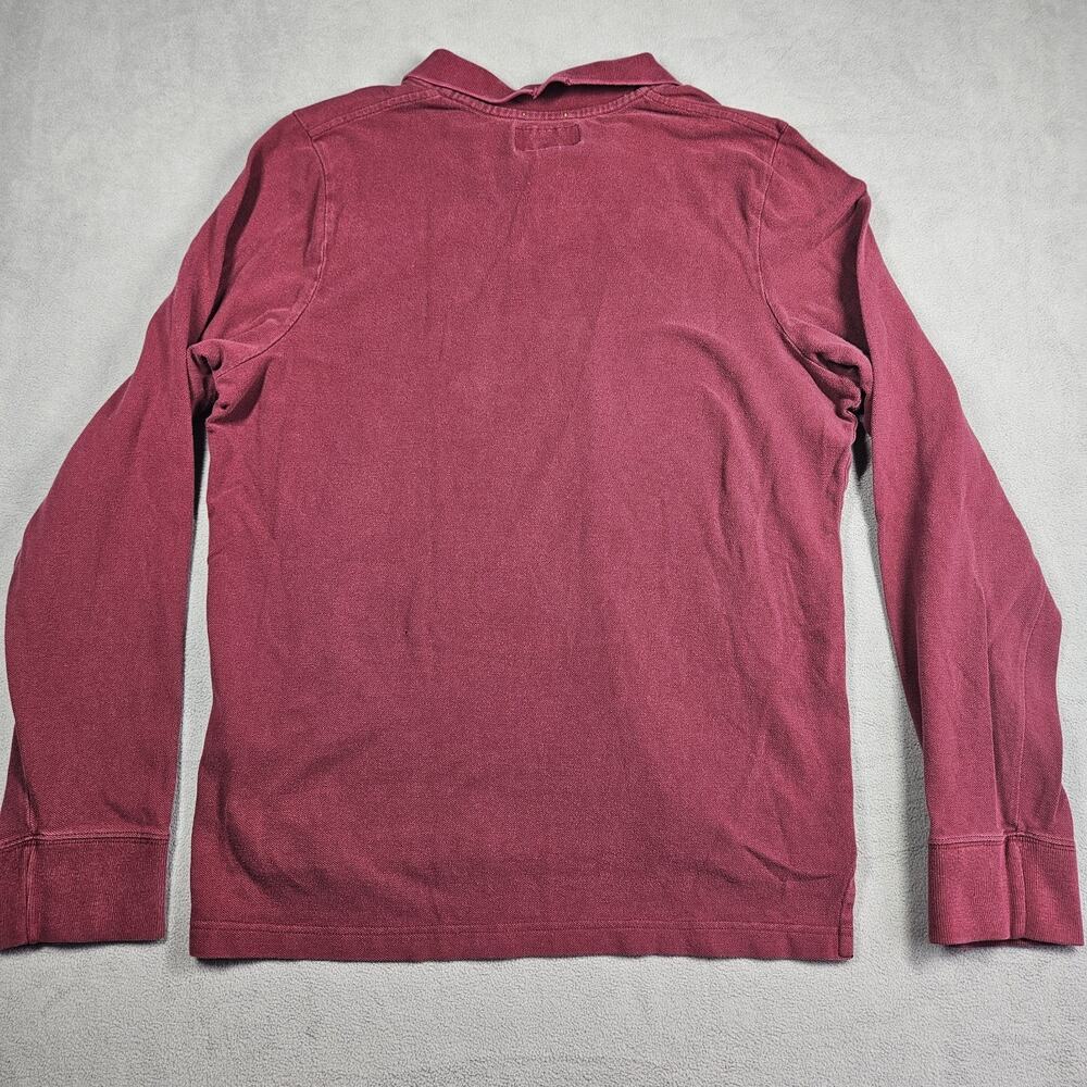 Vintage Abercrombie & Fitch Muscle Polo Shirt Mens XL Red Preppy Long Sleeve Y2K - Picture 11 of 16